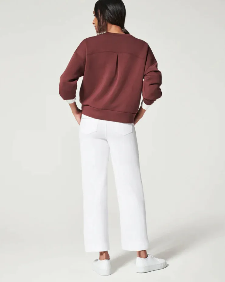 Hot Twill Cropped Wide Leg Pant In Bright Pants|Denim