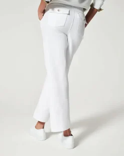 Hot Twill Cropped Wide Leg Pant In Bright Pants|Denim