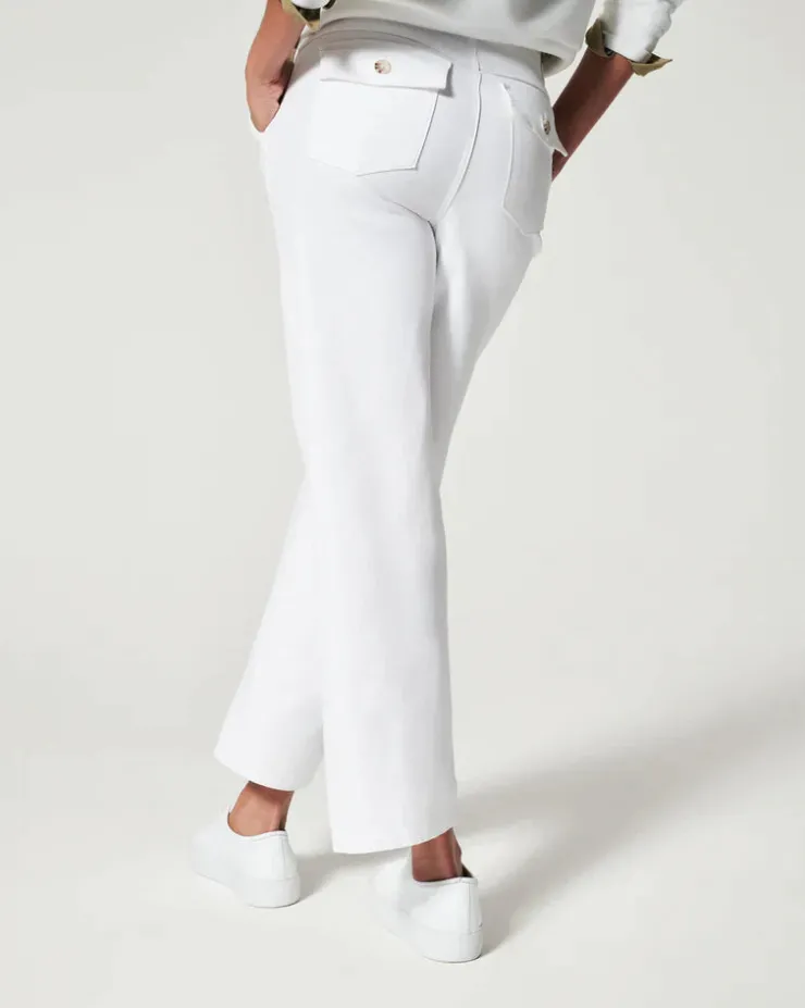 Hot Twill Cropped Wide Leg Pant In Bright Pants|Denim