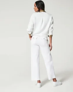 Hot Twill Cropped Wide Leg Pant In Bright Pants|Denim