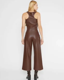 Best Vegan Leather Cropped Straight Leg Pant In Pants|Shop All Matching Sets