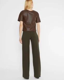 Fashion Vegan Leather Top In Blouses|Shop All Matching Sets
