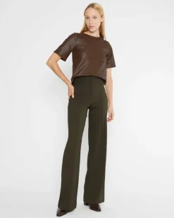 Fashion Vegan Leather Top In Blouses|Shop All Matching Sets