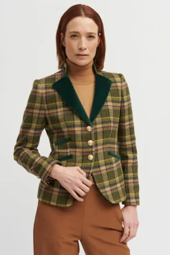 Best Vetones Blazer Jacket In Plaid All Outerwear