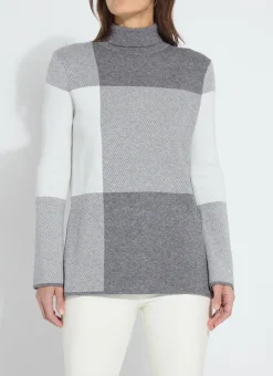 Hot Victoria Turtleneck Pullover In Grey Sweaters